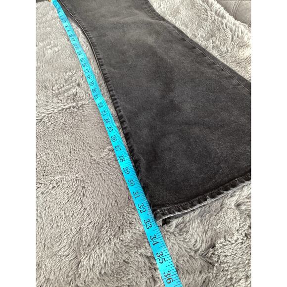 NWT Express Women's Denim Mid Rise 70s Flare Jeans Cowgirl Western Black Size 4R - Picture 12 of 12